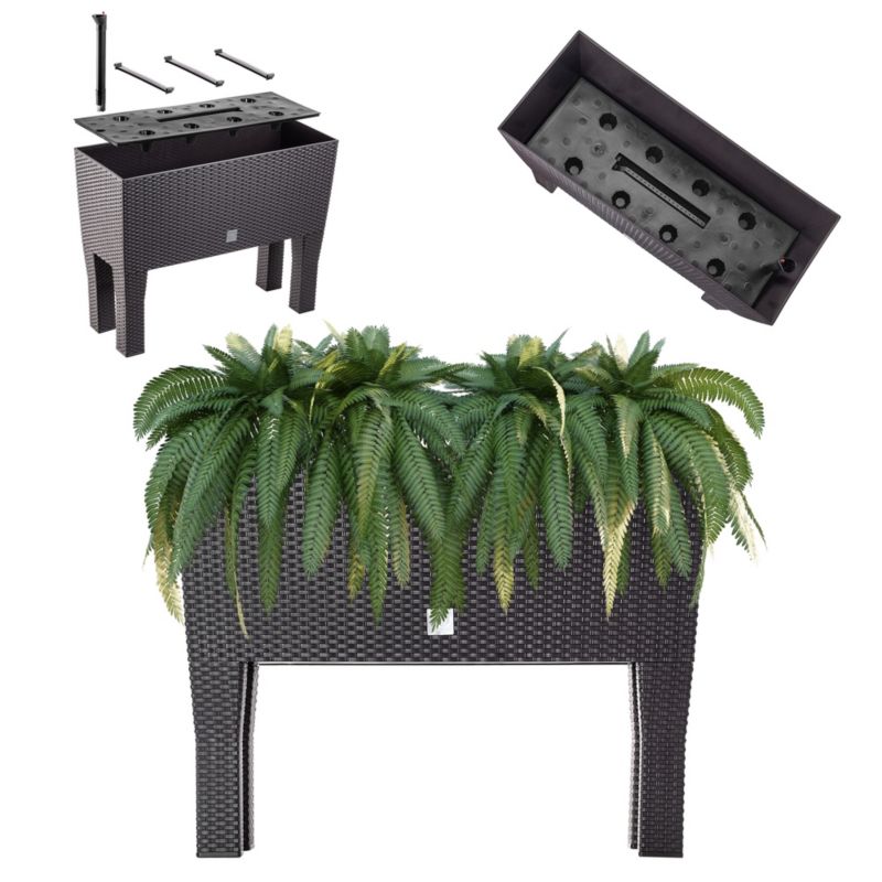 Donica KADAX Skrzynka 60cm Wkład Na Nóżkach Brąz 1szt.