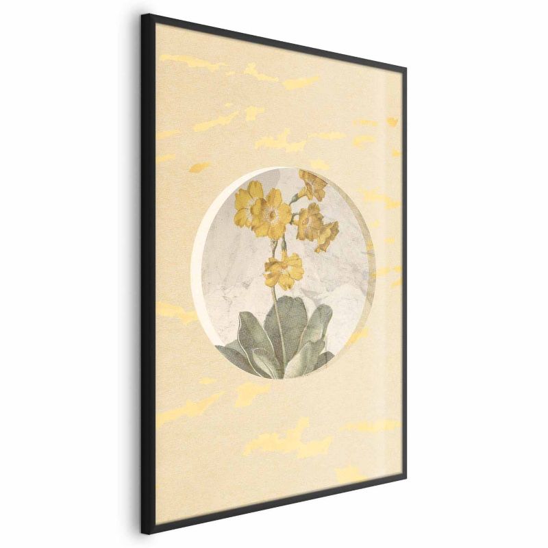 Plakat Artgeist Kwiat w kole 60x90 cm z ramą czarną 1 szt