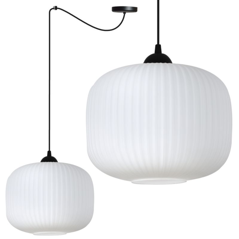 Lampa sufitowa wisząca Light Home LH Riffle Pająk walec 25cm 1x E27 60W czarny/biały 1szt.