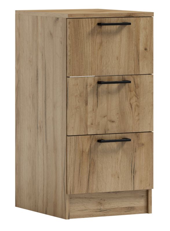 Szafka kuchenna dolna ADK MEBLE z blatem KD 40 3S dąb Craft złoty 1 szt.