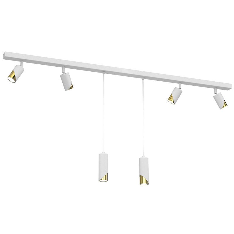 Lampa sufitowa Luminex Shift biały mat-złoty połysk Listwa z lampami 6 x GU10 x 15W wym: 100 x 150 x 5,5 cm - 1 szt.