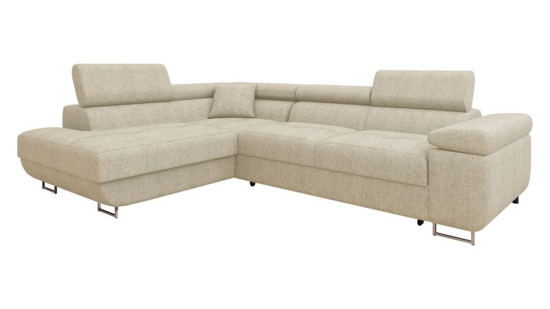 Narożnik z funkcją spania MIRJAN 24 Torezio Premium lewy kość słoniowa 1 szt.