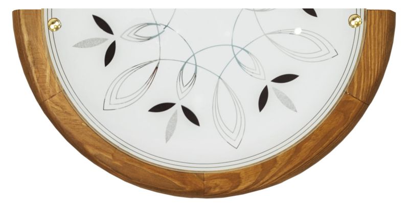 Plafon sufitowy nowoczesny Candellux Rustica jasne drewno-biały 1 x E27 x IP20 wym: 15 x 30 x 9 cm - 1 szt.