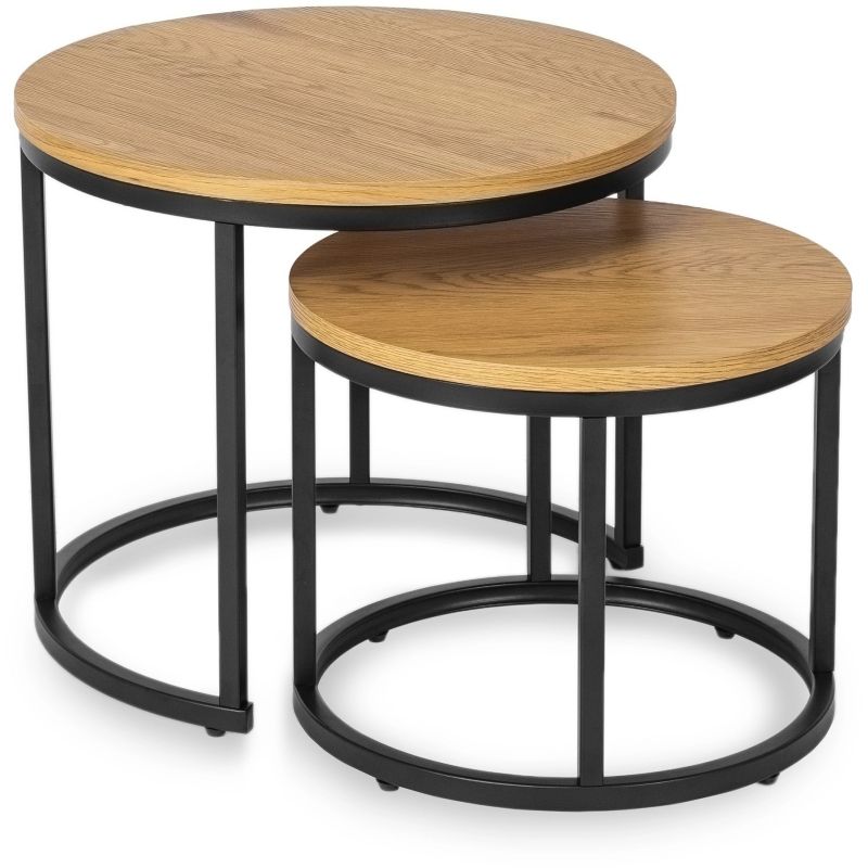 Zestaw 2 Stolików DELIA Mebel Elite Loft Ław 2w1 Dąb Złoty 1 szt