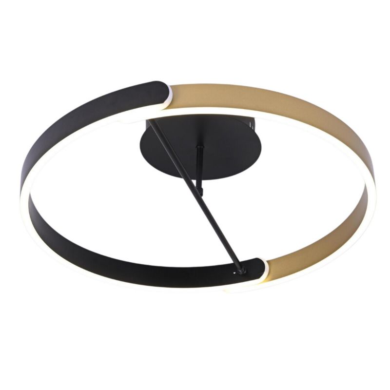 Plafon sufitowy lampa IdeaLED Ontario czarno-złoty LED 36W 4000K 3500lm IP20 wym: 15 x 60 x 60 cm aluminium - 1 szt.