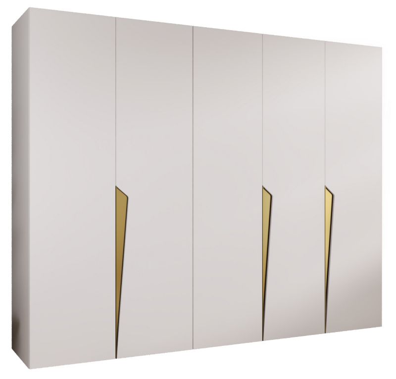 Szafa uchylna otwierana Abiks PIANO 1 250 wys 202 cm Biały + Złoty 1 szt