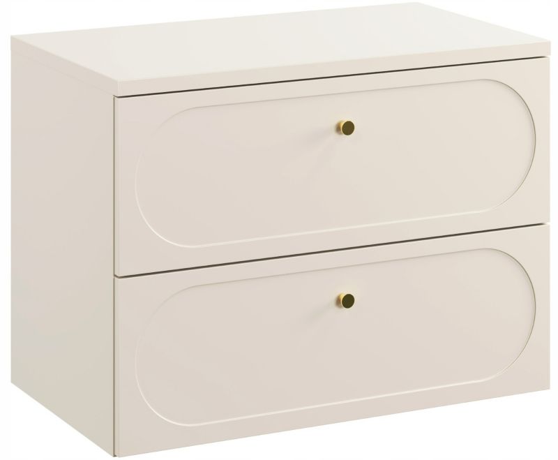 Szafka pod umywalkę Furnidea 80 cm beż piaskowy Donna Sand z blatem 1 szt.