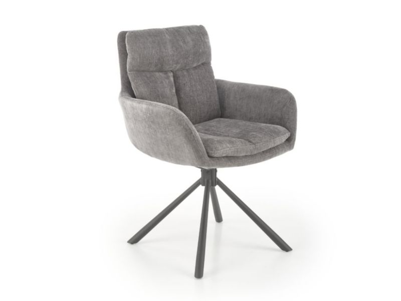 Krzesło Halmar tapicerowane K495 szare obracane 1 szt