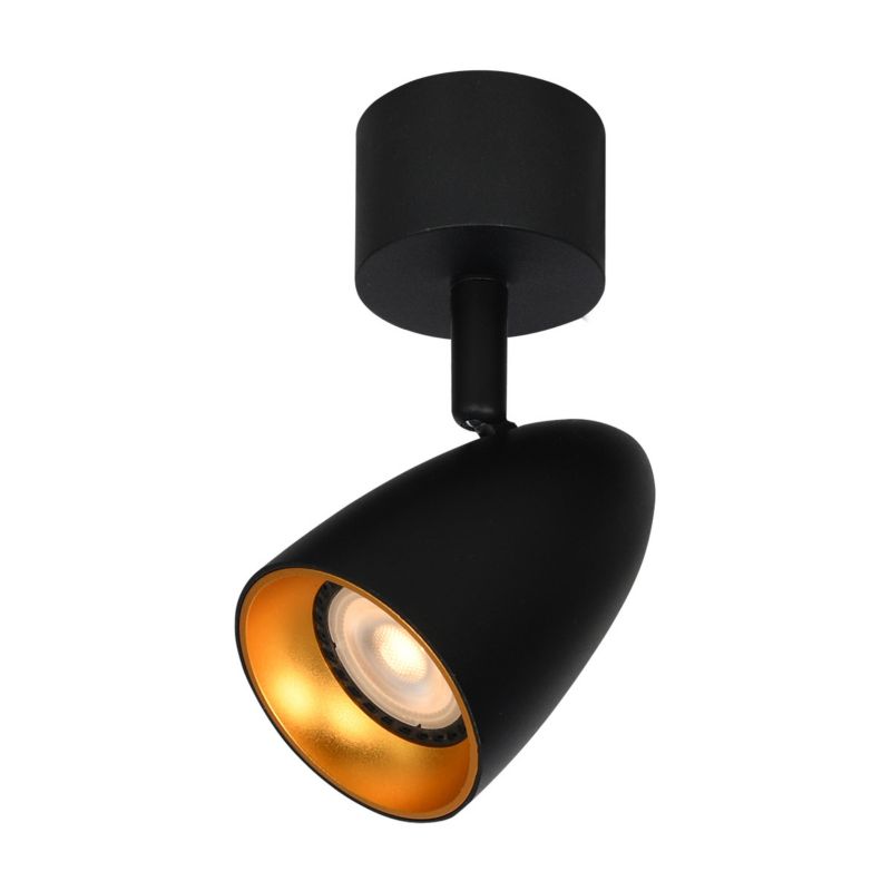 Lampa sufitowa Italux Tino czarno-złota 1 x GU10 x 10W wym: 15,4 x 7 x 7 cm - 1 szt.