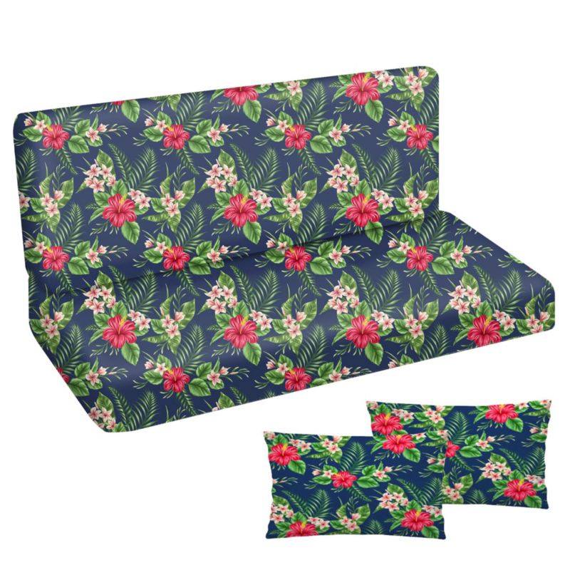 Poduszka materac na huśtawkę Premium FEROCITY Palm ciemny 120x50x50 1 szt.