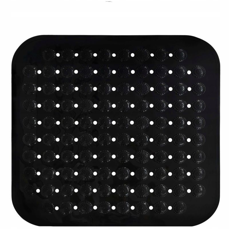 Mata antypoślizgowa Sepio 43,5x43,5 czarna kwadratowa 1 szt.