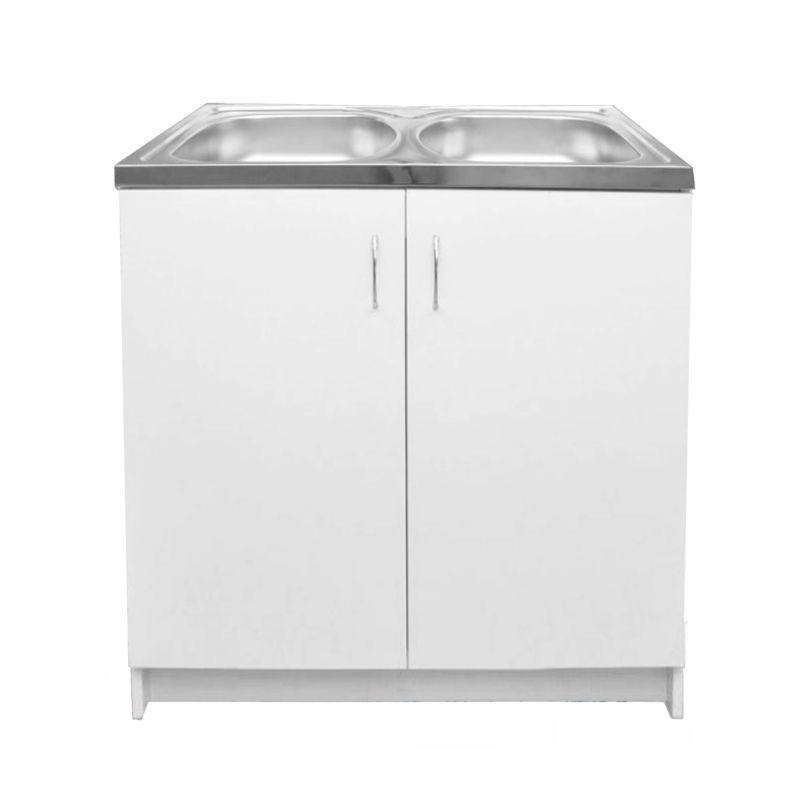 Szafka Kuchenna Stamar ze Zlewozmywakiem 2 Komory 80x50 Biała Stojąca 1 szt