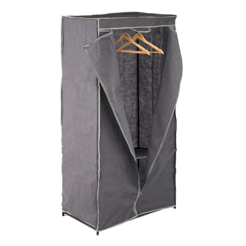 Szafa Materiałowa Kipit Szara Z Półką 75X46X160 Cm 1 Szt.