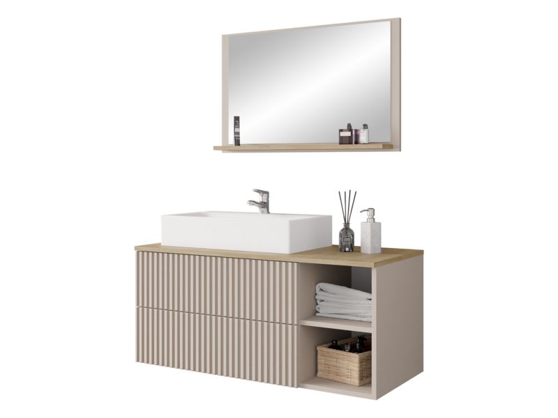 Meble łazienkowe MIRJAN 24 Kertos Ryfel I piasek pustyni / dąb cremona 1 kpl.