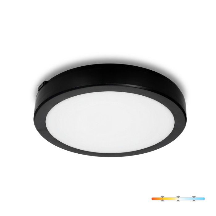 Plafon LED 18W Kobi 3cct IP65 czarny 1szt