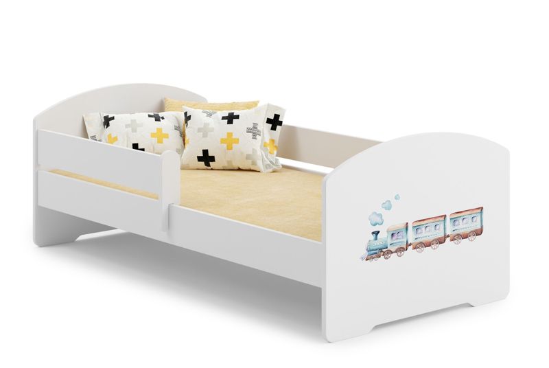 Łożko dziecięce Kobi LUK z barierką 160x80 Kobi Poc iąg 1 szt.