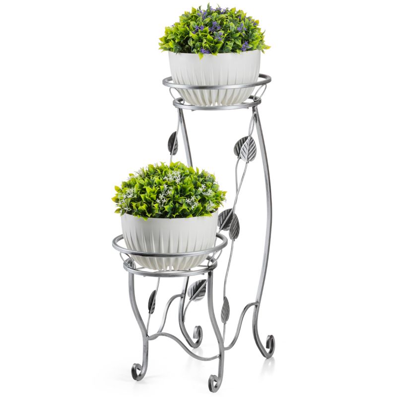 Kwietnik Dąstal Metalowy Srebrny 50x25x70 cm 1 szt.