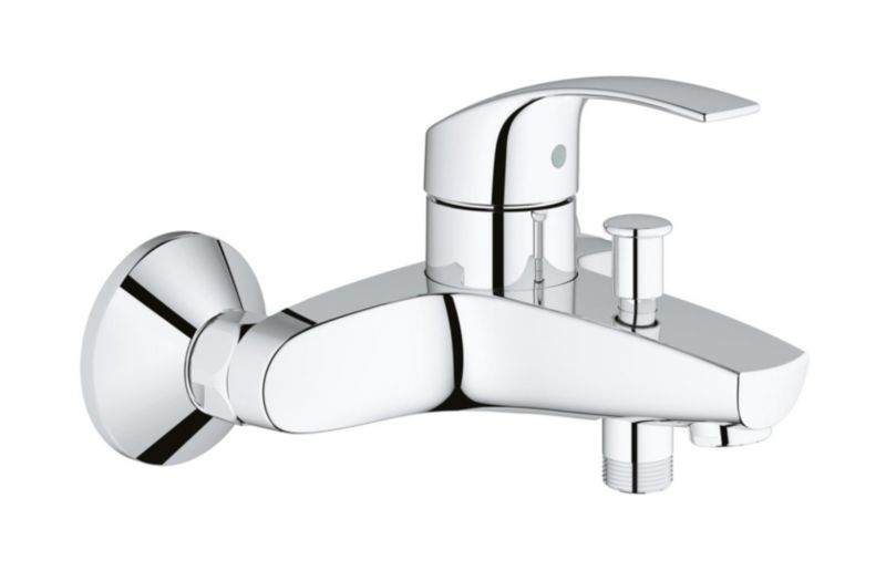 Bateria wannowo-prysznicowa Grohe Eurosmart ścienna chrom, silkmove, starlight, 1 szt.
