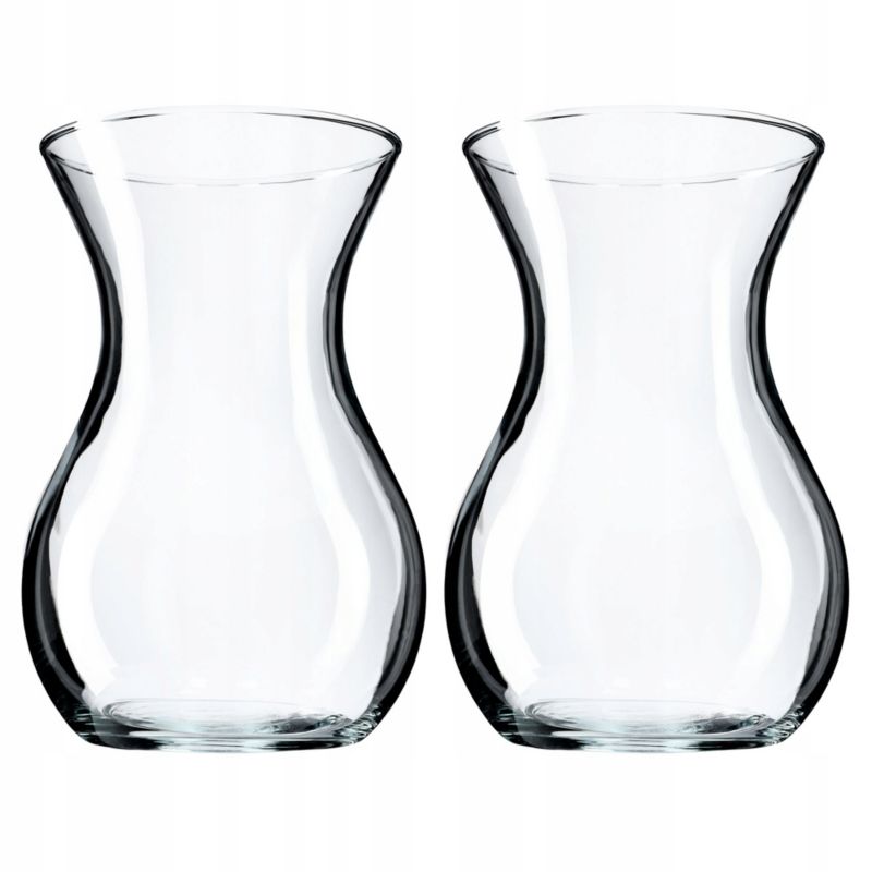 Wazon KADAX 2x Szklany Na Kwiaty 18cm Flakon Przezroczysty 2 szt.