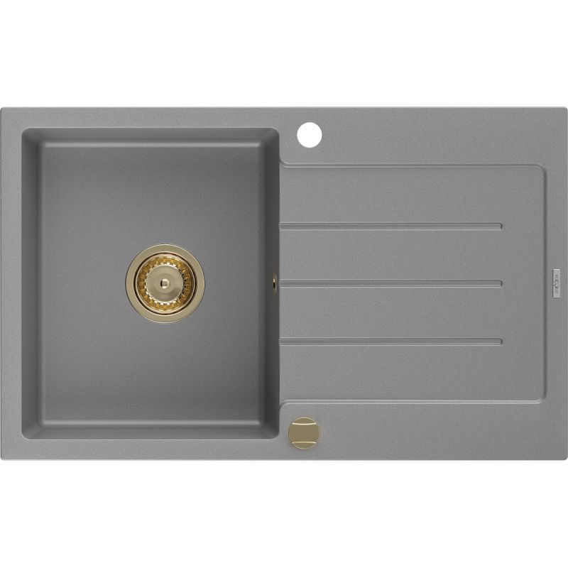 Zlewozmywak wpuszczany Mexen Bruno 1-komorowy szary 795x495 mm 6513791010-71-G