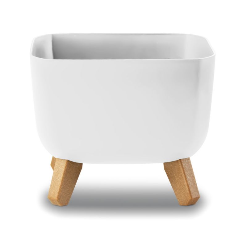 Doniczka Ogrodowa EDANTI 39 cm Na Nóżkach Dekoracyjna Biała 1 szt.