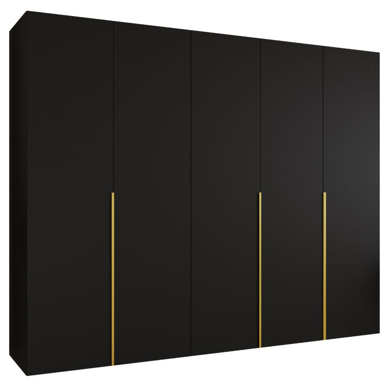 Szafa uchylna otwierana ALICANTE 1 250 wys 202 cm Czarny + Złoty 1 szt