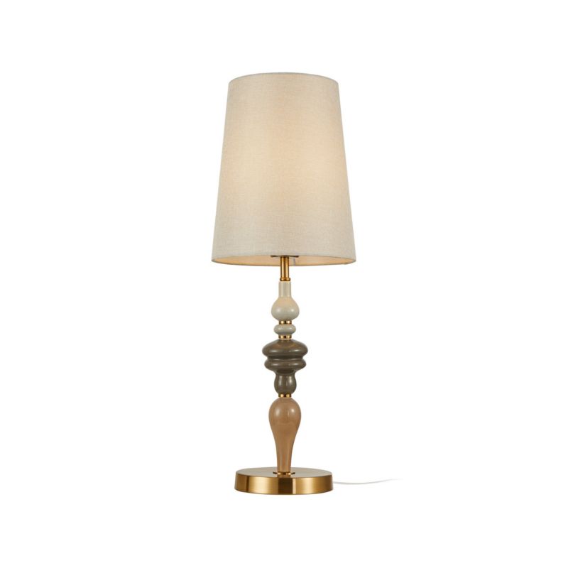 Lampa stołowa Italux Moren brąz antyczny-morelowy 1 x E27 x 60W IP20 wym: 61.5 x 22 x 22 cm metal - 1 szt.