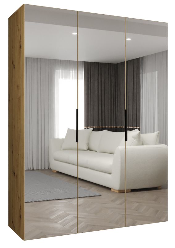 Szafa uchylna Abiks MARBELLA 3 150 wys 202 cm Artisan + Czarny 1 szt