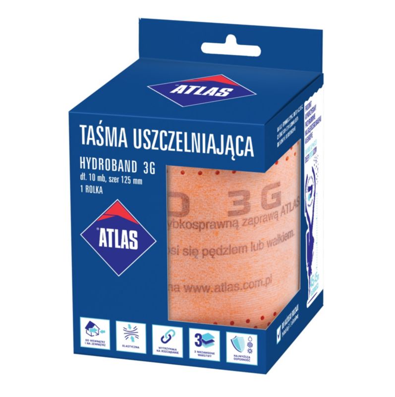 Taśma uszczelniająca Atlas Hydroband 3G 125 mm 10 m