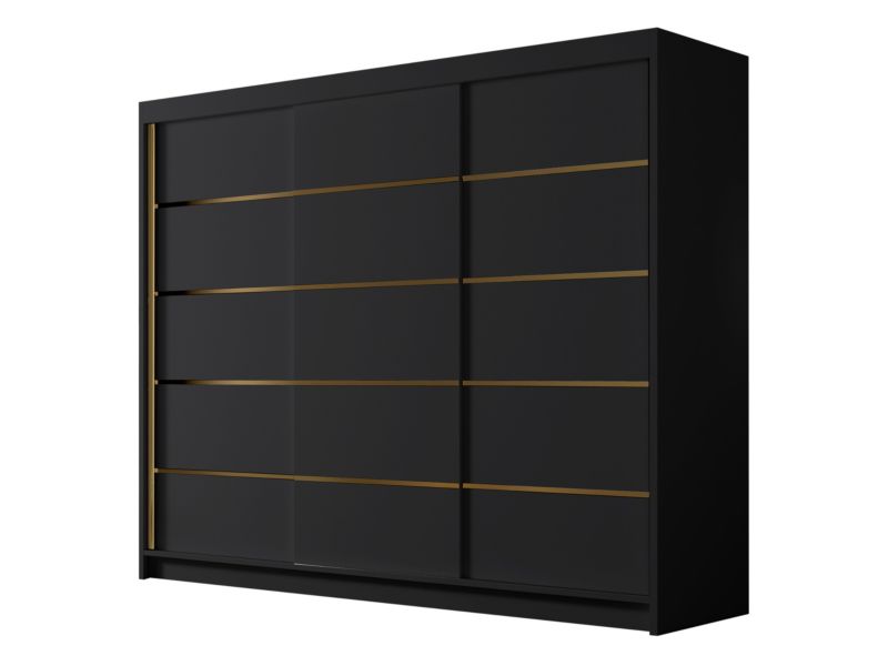 Szafa MIRJAN 24 pokojowa Amber VII 250 czarny/biały 1 szt.