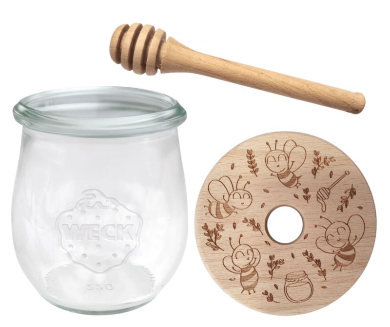 Słoik do miodu MODO24 Weck 220 ml fi 60 tulip nabierak W2 1 kpl.