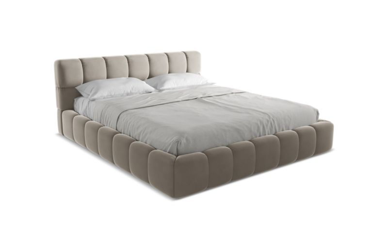 Łóżko LaMiaSofa Nalu z weluru 180x200 kreci 1 szt.