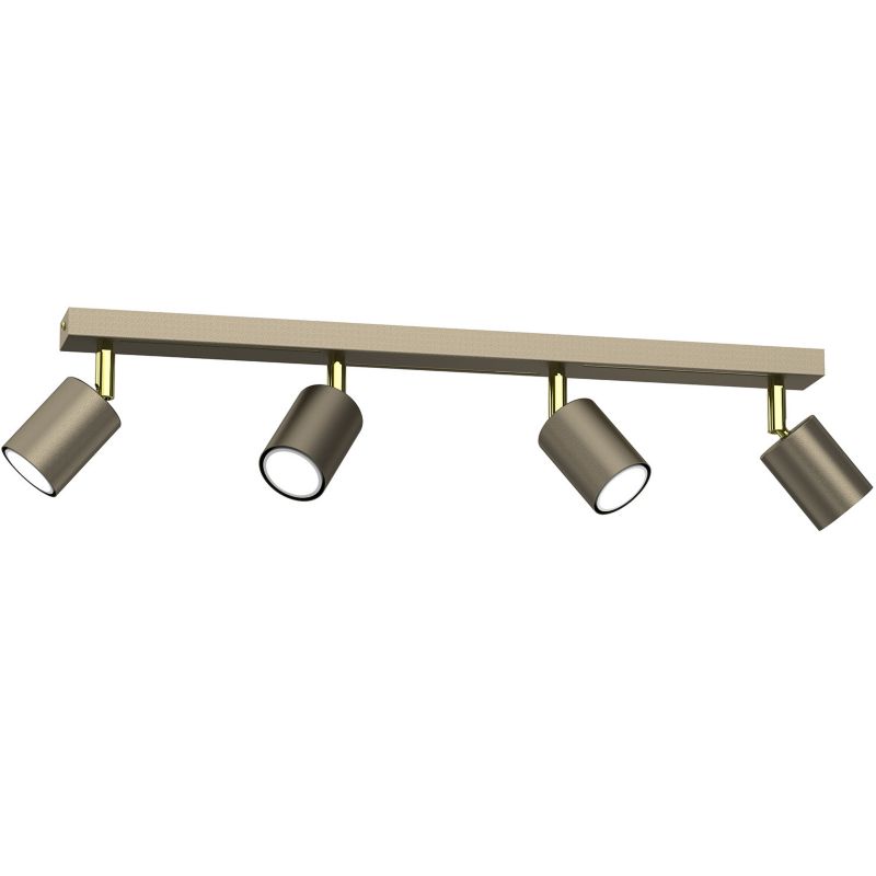 Lampa sufitowa Luminex Striper tytanowy złoto-złoty połysk Listwa z lampami 4 x GU10 x 8W wym: 14,5 x 60 x 5,5 cm - 1 szt.
