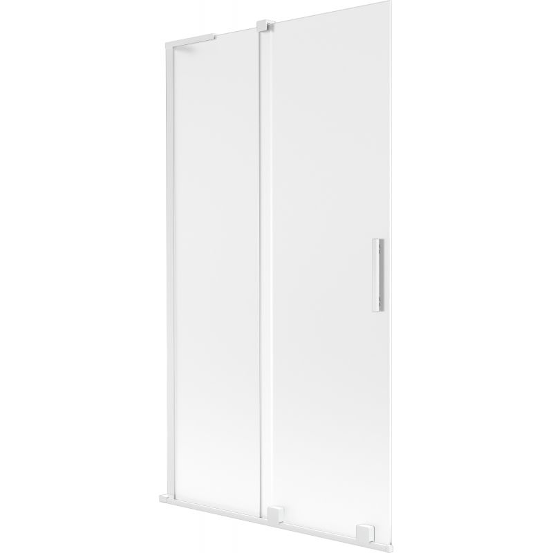 Parawan nawannowy rozsuwany Mexen Velar L szron biały 100x150 cm 1 szt.