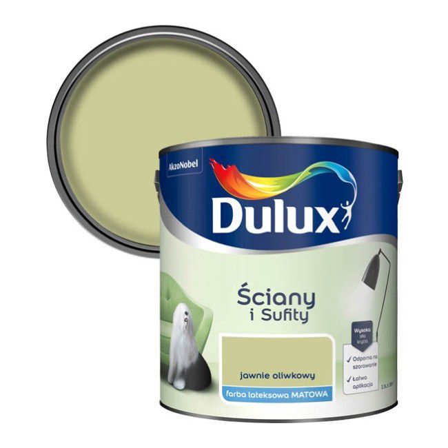 Farba Dulux Ściany i Sufity jawnie oliwkowy 2,5 l