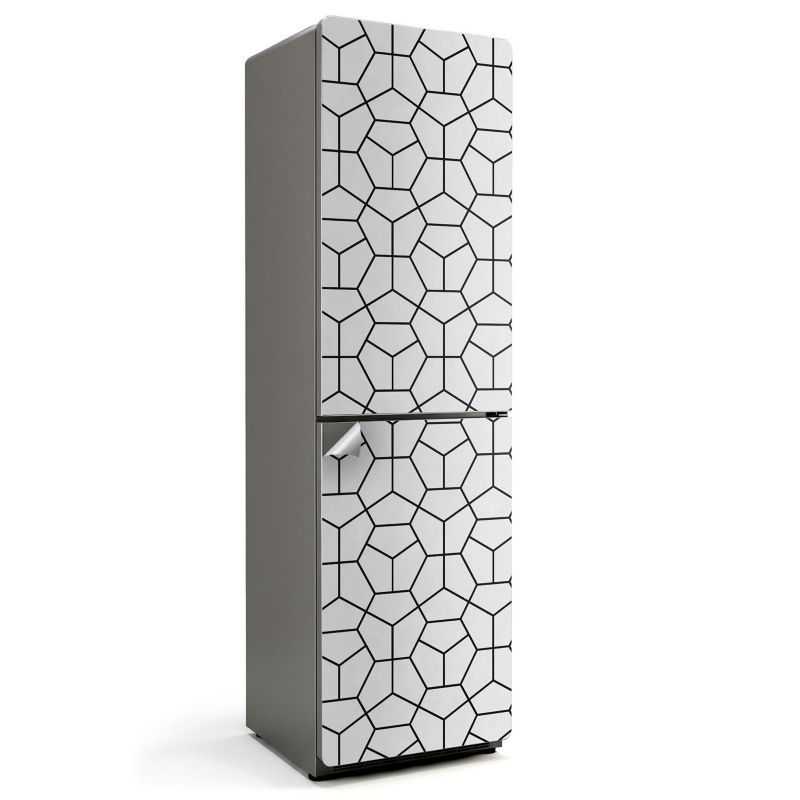 Ochronna naklejka na lodówkę Wallfluent 60x205 cm Geometria heksagonalna 1 szt.
