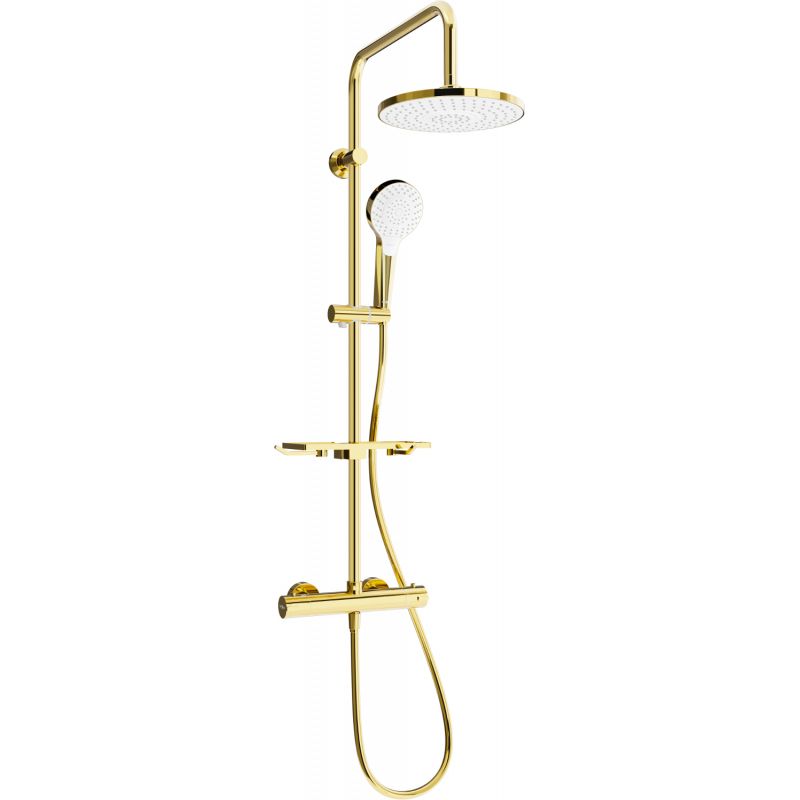 Zestaw prysznicowy natynkowy Mexen Kai biały/złoty 771500593-50 1 szt.
