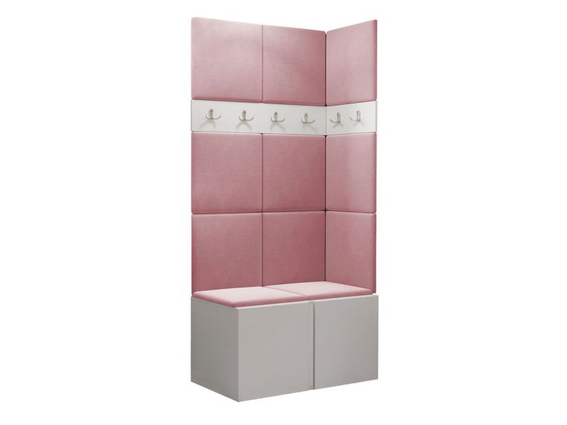 Garderoba MIRJAN 24 Orion I biały + różowy 1 kpl.