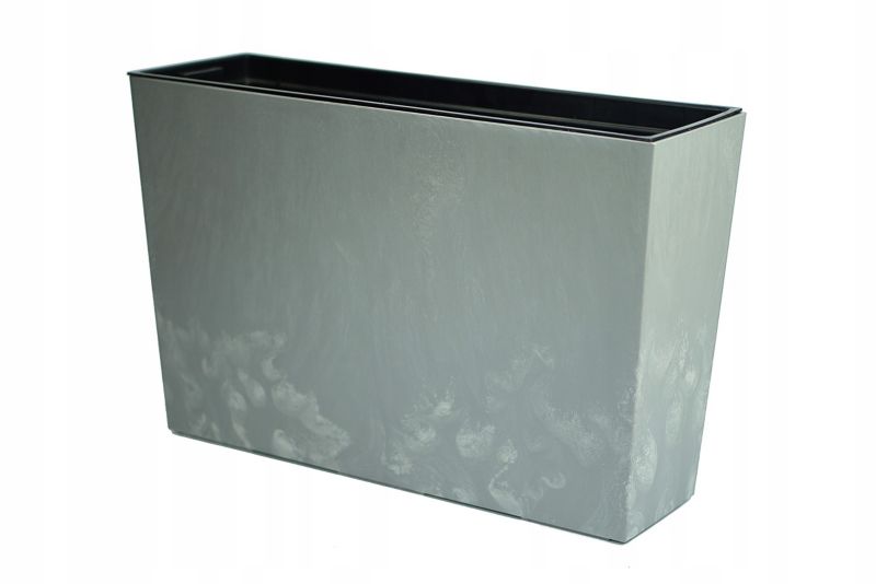 Donica Ogrodowa FEINZ 19X56 Cm Duża Beton Szary Doniczka Z Wkładem Wysoka Taras 1 szt.