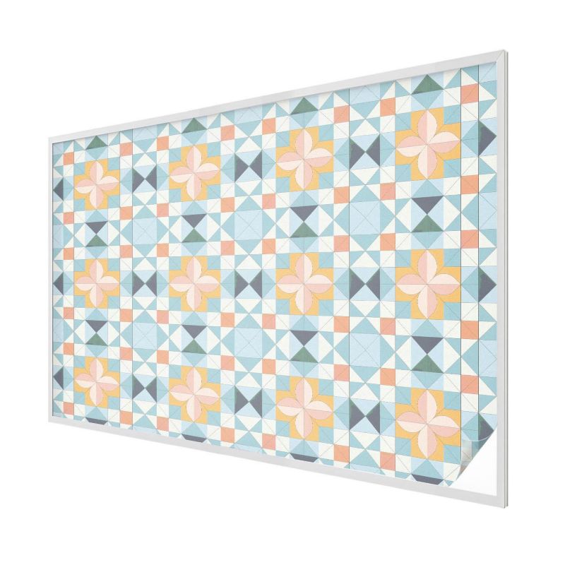 Folia Witrażowa Wallfluent 200x146 cm Naklejka na Szybę Geometryczne wzory pastelowe 1 rol.