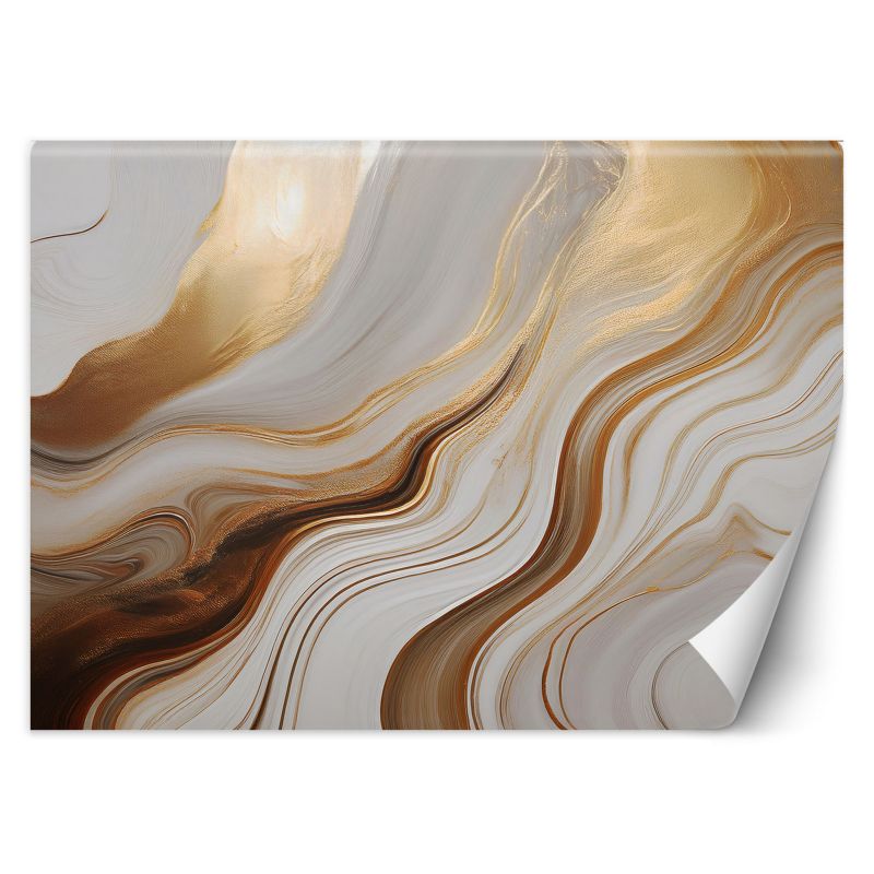 Fototapeta Feeby Marmur ze Złotem Abstrakcja Beżowy 150x105 1 szt