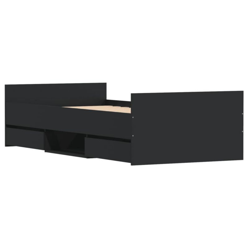 Łóżko drewniane WaszeMeble 90x200 cm czarna WM-3203804 1 szt.