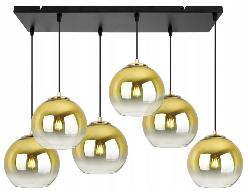 Lampa sufitowa wisząca Light Home LH Bergen Gold 6x E27 60W klosz 20cm złoty 1szt.
