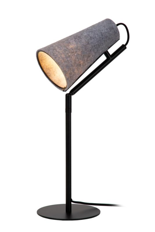 Lampa stołowa Lucide Bensen szaro-czarna 1 x E27 x 40W IP20 wym: 51 x 16 x 20.5 cm filc - 1 szt.