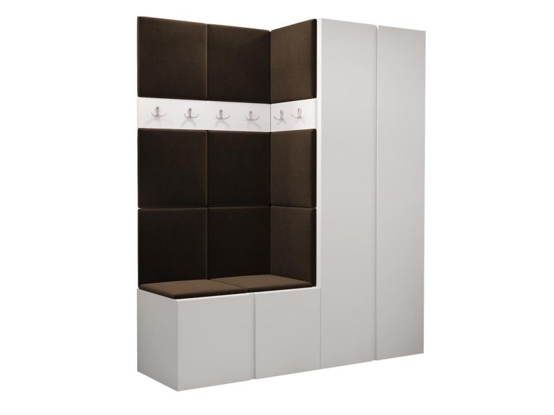 Garderoba MIRJAN 24 Orion III biały + brązowy 1 kpl.