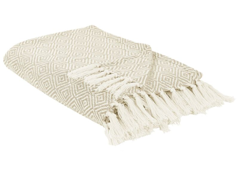 Narzuta na łóżko Toutli Bawełna 200 x 220 cm Jasnobeżowy 1 szt.