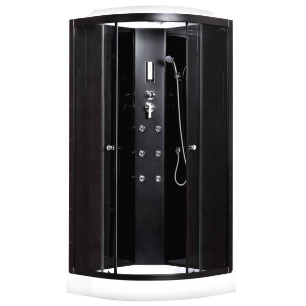 Kabina z hydromasażem Kerra Oviedo 80 niski brodzik czarna 1 szt