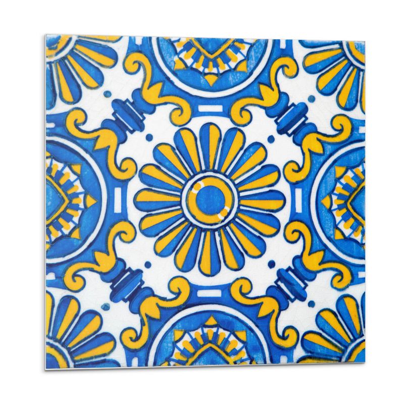 Kafelki samoprzylepne Wallfluent 30x30 cm Wzór kwiatów na ceramice 9 szt.