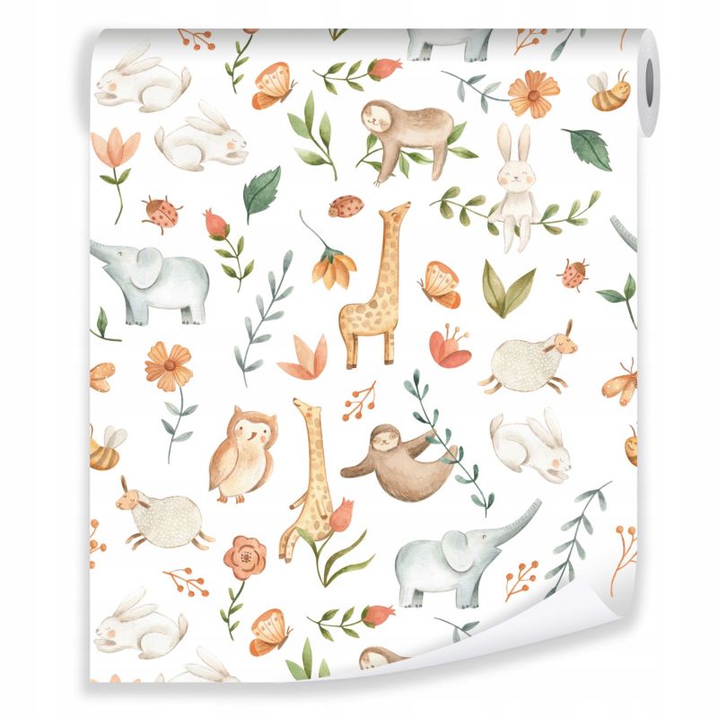 Tapeta Na Flizelinie Ścianę WALLARENA 10m x 50cm Ścienna Dziecięca Dla Dzieci Biała 1 szt.