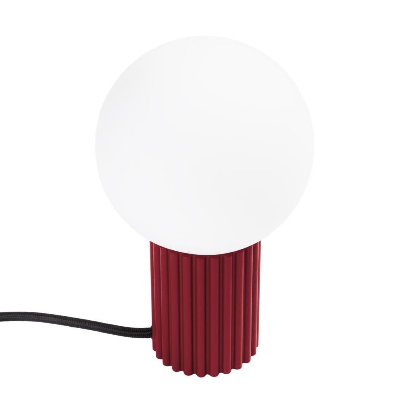 Lampka biurkowa Sollux Lighting Halo burgundowo - biała 1 x G9 x 8W IP20 wym: 19 x 12 x 12 cm szkło - 1 szt.